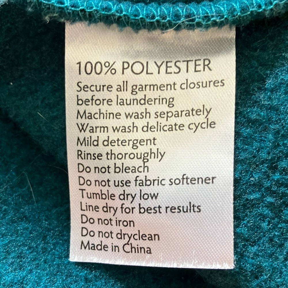 Teal Hoodie with New Zealand Print - Picture 4 of 4